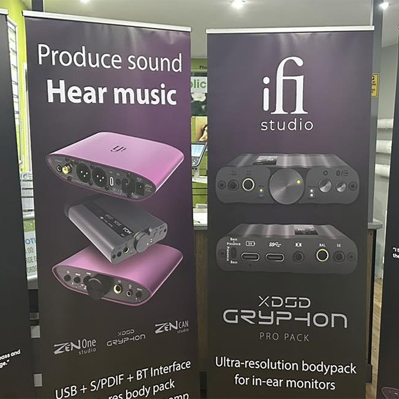 Up standing ifi studio roller banners